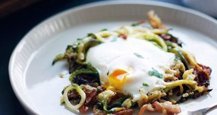 Bacon Zucchini Egg Nest, paleo diet, paleo recipes, egg nests, paleo egg nests recipe, paleo breakfast recipes
